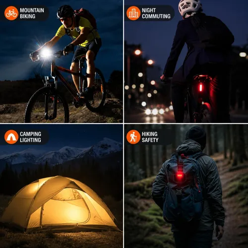 Miniatura 8 de High Lumens Super Bright Bike Light for Night Riding, USB Rechargeable Bicycle Headlight, Waterproof Bike Headlight, Waterproof Bike Headlight and