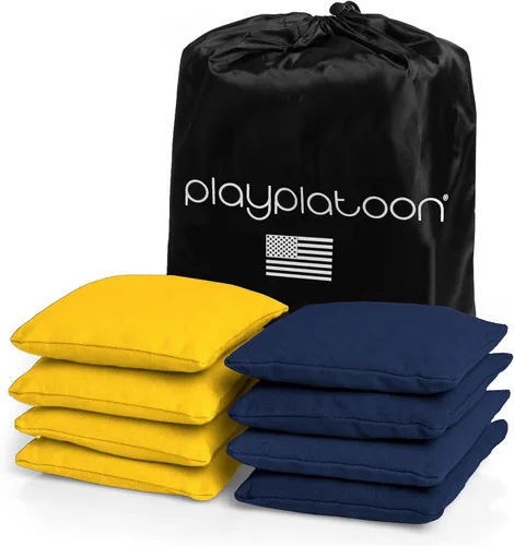 Miniatura 31 de Play Platoon Bolsas de Cornhole Resistentes a la Intemperie - Juego de 8 Bolsas de Frijoles Reglamentarias para Lanzar - Tamaño y Peso Profesional