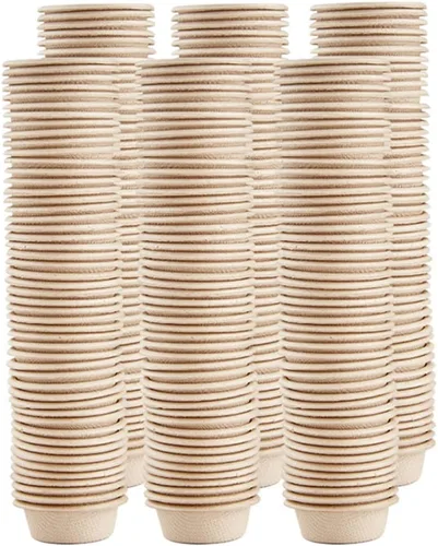 Paquete de 300 tazas de alimentación de papel, 0.5 onzas, Gecko alimentos y agua, soporte para repisas de alimentos, cuencos para lagartos Gecko