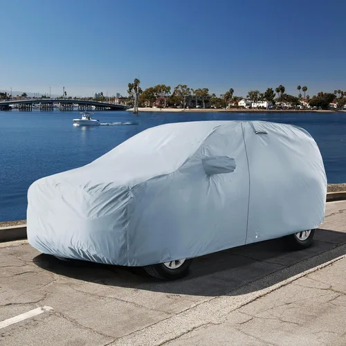 Miniatura 7 de iCarCover Funda prémium para automóvil SUV Peugeot 5008 2019-2023, impermeable, para todo tipo de clima, lluvia, nieve, UV, protector de granizo