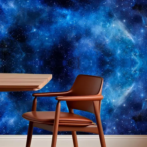Miniatura 6 de Nuxovilar Papel Tapiz de Mármol Galaxia Azul Oscuro con Textura Despegar y Pegar, 15.75"x39.37", Papel de Contacto Autoadhesivo, Patrón Cósmico Tipo