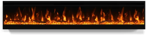 Miniatura 8 de Chimenea eléctrica de 40 pulgadas, insertos de chimenea eléctrica ultrafina, marco ultra estrecho, chimenea empotrada en la pared y empotrada