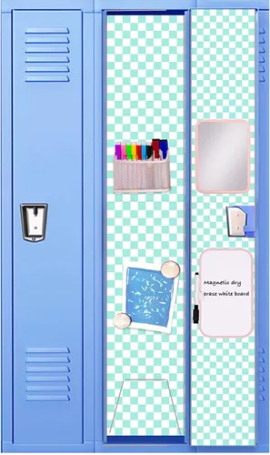 Miniatura 5 de Svartur - Accesorios magnéticos para casillero de niñas con pizarra magnética, espejo de casillero y soporte magnético para bolígrafos, decoración