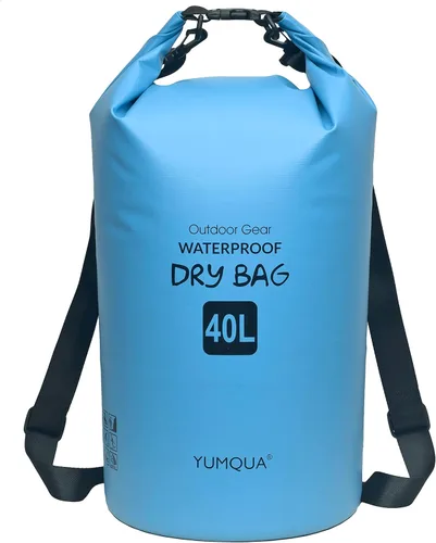 Miniatura 38 de YUMQUA Bolsas secas impermeables 5L/10L/20L/30L/40L para mujeres y hombres, bolsa seca flotante enrollable bolsa de almacenamiento impermeable