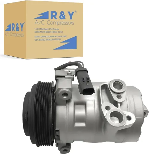 Compresor de CA RYC y embrague de A/C IG484 (se adapta a Jeep Wrangler 3.8L 2007, 2008, 2009, 2010, 2011) | Fits Jeep Wrangler 3.8L 2007-2011