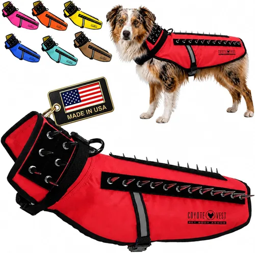 Miniatura 15 de CoyoteVest Chaleco Protector de Arnés para Perro, Accesorios Reflectantes para Perro con Picos para Proteger a tu Mascota de Ataques de Rapaces