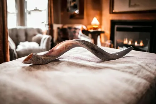 Miniatura 11 de Auténtico shofar de cuerno kudu yemenita – Instrumento bíblico espiritual para adoración judía y cristiana, oración y festivales – Incluye spray