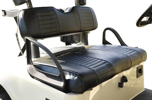 Miniatura 37 de Huskey - 4 fundas de asiento para carrito de golf delanteros y traseros para Club Car Precedent 2004+, modelos Tempo 2017+ G&E, negro de dos tonos
