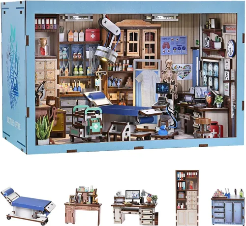 Miniatura 10 de fifijoy Kit de rincón de libros - Kit de casa de muñecas en miniatura DIY para adultos y adolescentes, decoración retro de estantería de restaurante
