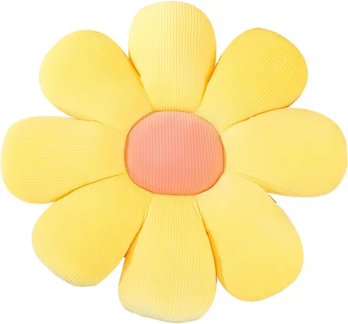 Miniatura 8 de Almohada de flores, almohada en forma de flor, almohada de suelo, cojín de asiento suave para decoración de habitación, almohada de felpa para Verde