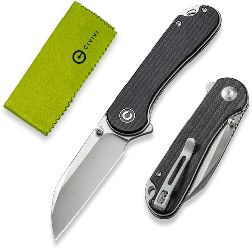 Miniatura 8 de CIVIVI Cuchillo de bolsillo - Elementum Cuchillo plegable con hoja Wharncliffe Nitro-V de 2.97 pulgadas, mango G10, ideal para regalo EDC al aire