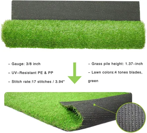 Miniatura 3 de Alfombra de césped artificial para perros para interiores y exteriores, tamaños personalizados, césped artificial para mascotas, alfombra de césped
