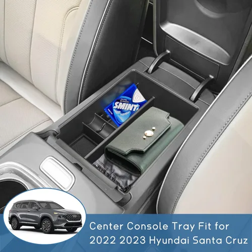 Miniatura 2 de POSAID Organizador de consola central para Hyundai Santa Cruz 2022 2023 2024 Bandeja de reposabrazos de consola central para Hyundai Tucson NX4 2022