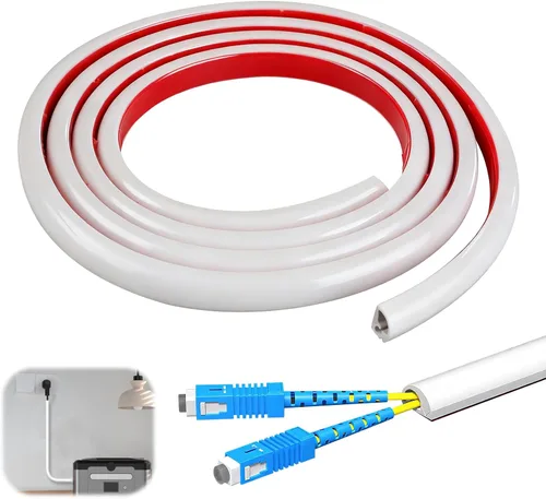 Miniatura 7 de Ocultador de cable de 39 pulgadas para TV montado en la pared, ocultador de cable de silicona autoadhesivo para cables en la pared, gestión