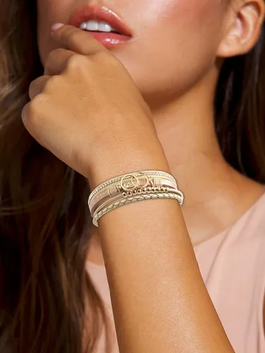 Miniatura 2 de Pulsera de cuero bohemia para mujer, pulsera de cuentas infinitas con cierre magnético, pulsera de cuero apilable