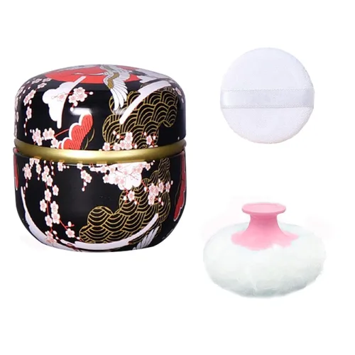 Miniatura 8 de Polvo Corporal y Contenedor para Polvo en Polvo, Polvo para Mujeres y Estuche de Polvo para Baño y Viaje (Abstracción)