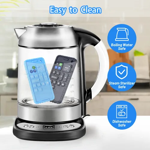 Miniatura 6 de Mordedores de silicona suave para teléfono celular para bebés, juguetes de dentición de 0 a 12 meses, mordedor infantil para lactancia materna Negro
