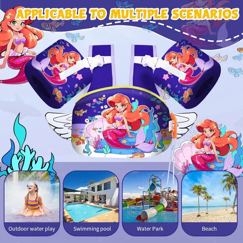 Miniatura 6 de Toddler Floaties, Kids Swim Vest for 22-66 Lbs, Arm Floaties with Adjustable Straps Swim Floats & Arm Band Suitable for Water Sports Pool Swimming
