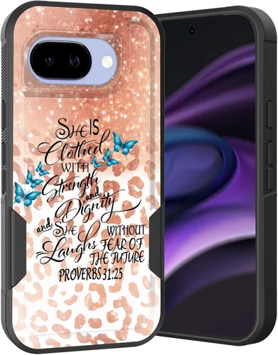 Miniatura 11 de Funda para Pixel 6A, Híbrida de Doble Capa de Servicio Pesado Resistente a Prueba de Golpes PC Duro + Funda Protectora de Silicona Suave para Google