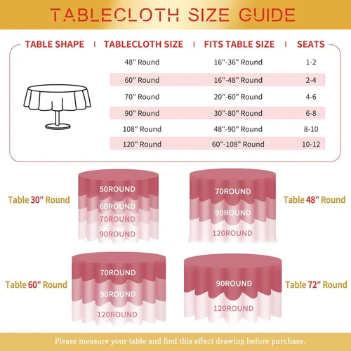 Miniatura 345 de Showgeous Paquete de 4 manteles redondos color rosa intenso de 120 pulgadas de poliéster para mesas redondas, manteles de tela decorativa lavable