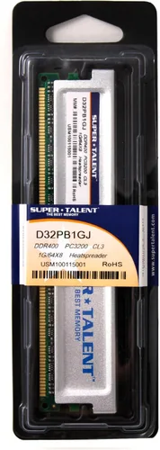 Miniatura 2 de Super Talent Memoria DDR400 1GB/64X8 CL3 16CH (PC y MAC G5) D32PB1GJ