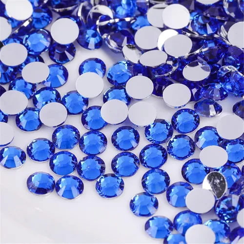 Miniatura 39 de 3000 unidades de diamantes de imitación termoadhesivos SS6 de 2mm con parte posterior plana, gemas de cristal de vidrio transparente redondas