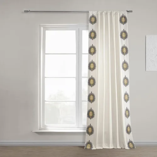 Miniatura 2 de HPD Half Price Drapes Cortinas de algodón sólido con bordes para dormitorio y sala de estar 50 X 84, DTCC-SB220614-84 (1 panel) Mayan Gold
