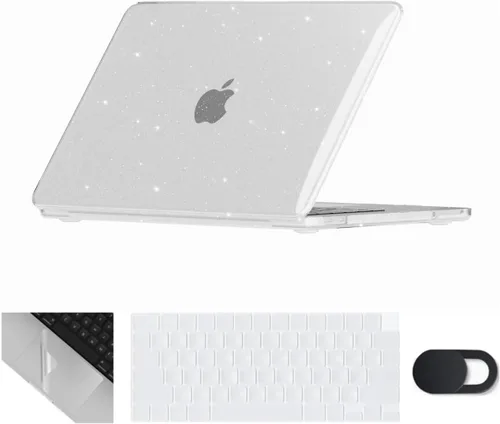Miniatura 25 de Se7enline Funda compatible con MacBook Air de 15 pulgadas M4 M3 M2 2022-2025 A2941/A3114/A3241, funda rígida para laptop Mac Air 15.3, funda Azul