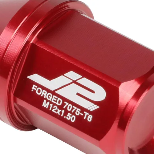 Miniatura 3 de J2 Engineering LN-T7-024-15-RD Rojo 7075 Aluminio M12X1.5 20Pcs L: Tuerca de 1.378 in con adaptador