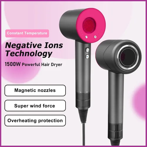 Miniatura 3 de Secador de pelo con difusor, secador iónico negativo con motor sin escobillas de 110, 000 RPM, secador de pelo de control térmico de alta velocidad