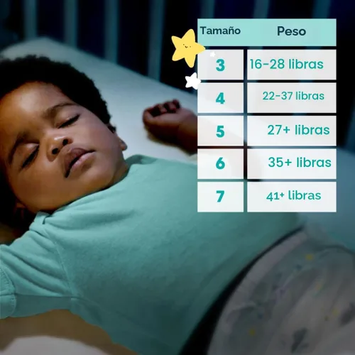 Miniatura 13 de Pampers ZZZ Pañales Nocturnos, Talla 7 (41+ libras), 36 Unidades, Protección Nocturna Pañales Desechables para Bebé, Protección Nocturna contra