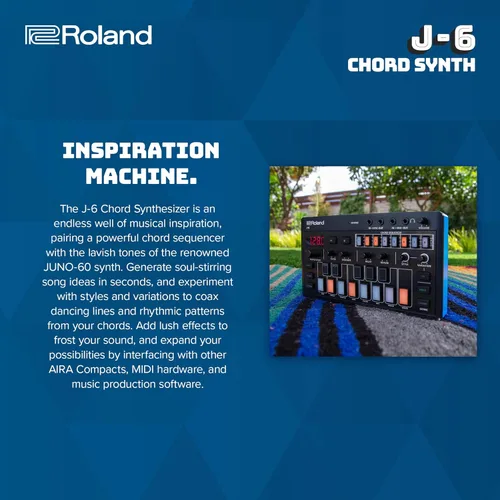 Miniatura 3 de Roland AIRA Compact J-6 CHORD SYNTH Máquina portátil de creación de canciones con sonido Roland profesional y características Motor