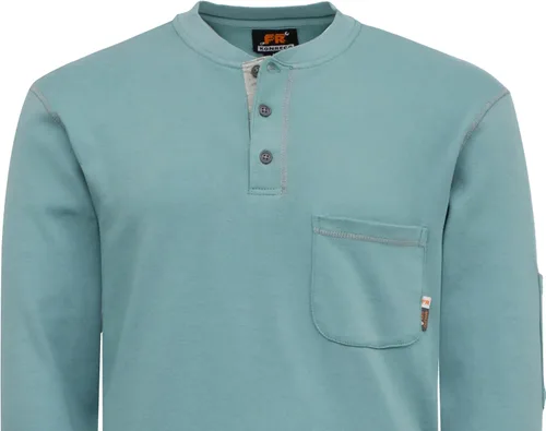 Miniatura 25 de KONRECO Camisas FR para hombre resistentes al fuego/ignífugo CAT2 7oz algodón dos tonos y camisa Henley