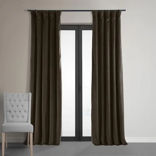 Miniatura 39 de HPD Half Price Drapes Cortinas Opacas Térmicas de Terciopelo Signature para Sala de Estar de 63 Pulgadas de Largo (1 Panel) con Bolsillo para Barra