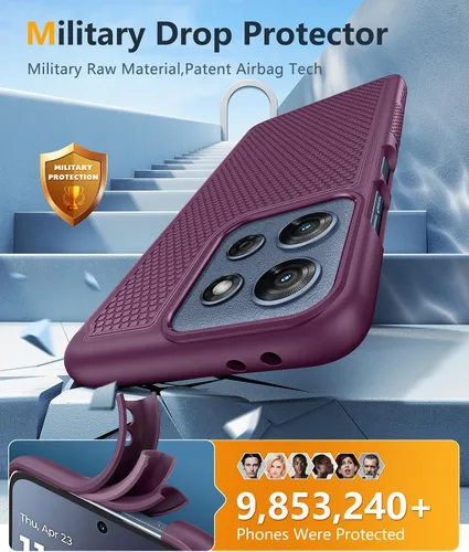 Miniatura 705 de FNTCASE Funda para iPhone 17 Pro: Fundas delgadas translúcidas de color azul claro compatibles con MagSafe, protección completa de la cámara