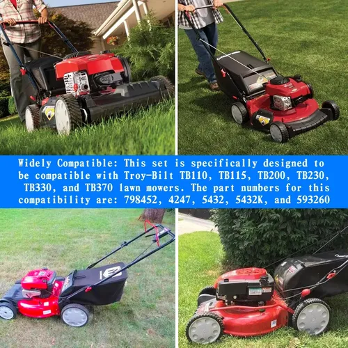 Miniatura 2 de Juego de filtros de aire de cortacésped premium para Troy-Bilt TB110 TB115 TB200 TB230 TB330 TB370 Walk Behind Lawn Mower