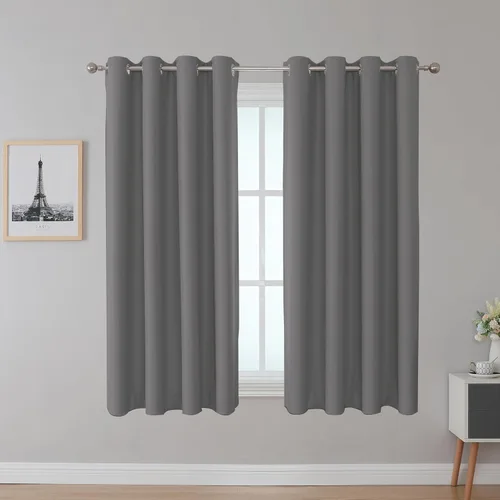 Miniatura 15 de Fire Retardant Blackout Curtains, Grommet Top, NFPA 701 Certified Flame Resistant Drape, Room Darkening for Dorm/Classroom, 2 Panels, Navy Blue