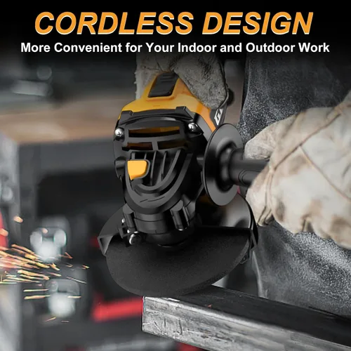 Miniatura 5 de Amoladora angular inalámbrica compatible con batería Dewalt 20V MAX, herramienta de corte de potencia de 4-1/2 pulgadas 9500RPM, motor sin