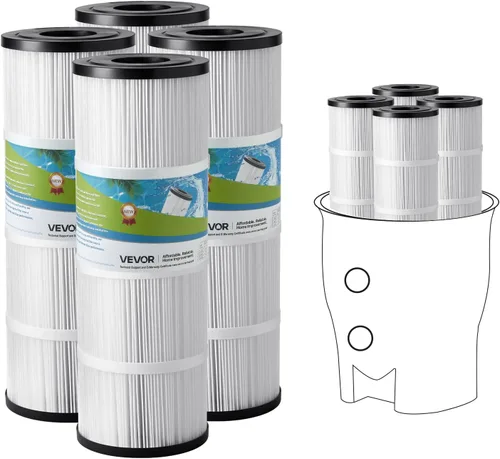 Miniatura 24 de VEVOR Depósito de filtro de piscina Pro 2026 y elemento para piscinas sobre el suelo y enterradas, sistema limpiador grande de 520-525 pies