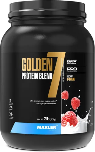 Miniatura 8 de Maxler Golden 7 Protein Blend - Proteína en polvo para ganancia muscular y recuperación - Polvo de proteína de vainilla de 2 libras