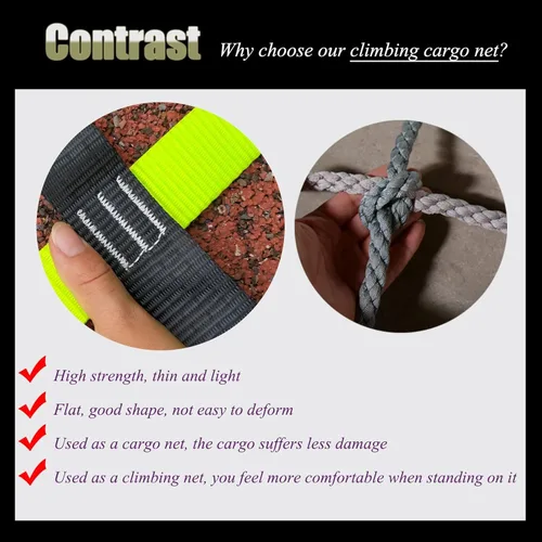 Miniatura 4 de Red de escalada para adultos, red de carga, para ejercicio en interiores y exteriores, red de campo de ninja, columpio, jungla, gimnasio, correa