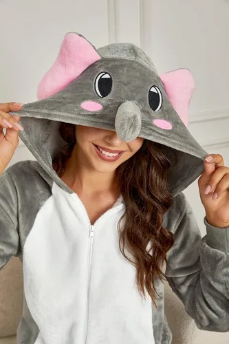Miniatura 2 de Clarisbelle Disfraz de pijama de una pieza de animal dálmata con bolsillo para mujer