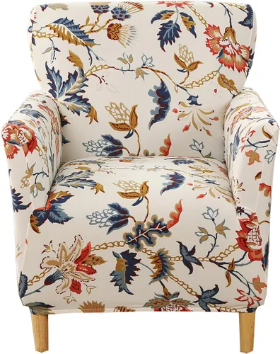 Miniatura 20 de CRFATOP - Funda elástica para sillón de mediados de siglo moderno de 1 pieza, fundas de silla de acento de jacquard con brazos, fundas de silla