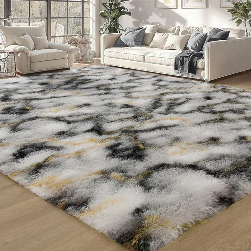 Miniatura 154 de Merelax Alfombra Moderna Suave y Esponjosa Shaggy para Dormitorio Sala de Estar Decoración de Sillas Pequeñas Alfombras Tapetes para Pies Piso, Verde