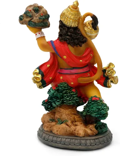Miniatura 9 de alikiki Estatua hindú de Dios volador Hanuman – 5.3 pulgadas de alto, Lord Hanuman, regalo indio perfecto para Diwali, Navratri, Dussehra