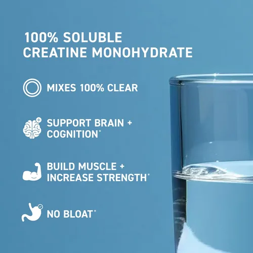 Miniatura 3 de Kaged CreaClear Creatine Monohydrate Powder Mezcla transparente y se disuelve completamente, sin grano Creatina micronizada premium para fuerza