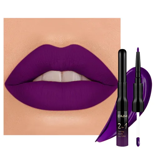 Miniatura 30 de evpct 3 Piezas Delineador de Labios Mate Ciruela Oscuro Morado Rosa Rojo Oscuro y Juegos de Lápiz Labial Líquido para Mujeres de Larga Duración