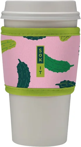Miniatura 194 de Sok It HotSok Coffee & Tea - Funda de neopreno con aislamiento reutilizable (floral abstracto)