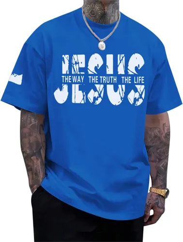 Miniatura 9 de Camisas de fe cristiana de Jesús para hombres, con versículo bíblico religioso, cruz religiosa, camiseta inspiradora, camisetas gráficas de gran