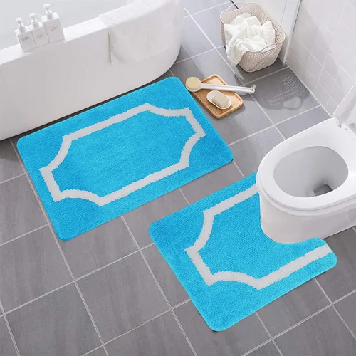 Miniatura 77 de YHF - Alfombras de baño de 20 x 32 pulgadas, extra gruesas y suaves, de microfibra peluda, lavables a máquina, alfombras de baño absorbentes, tapete